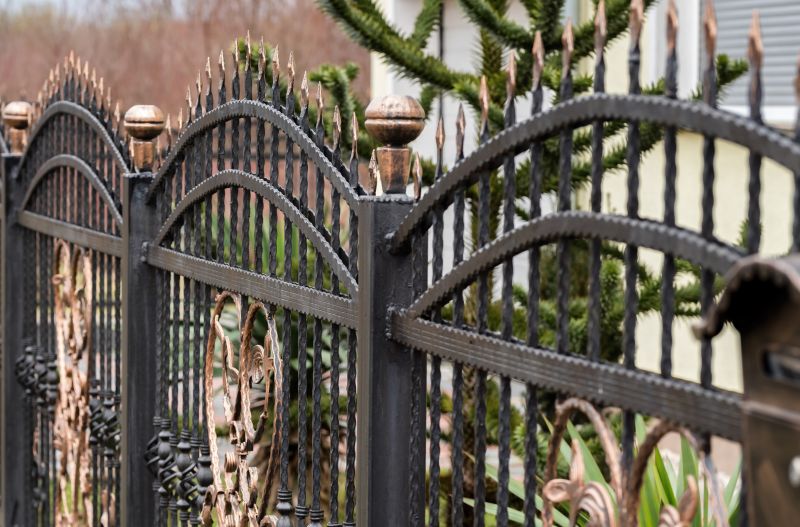 Black Iron Fence Installation detail
